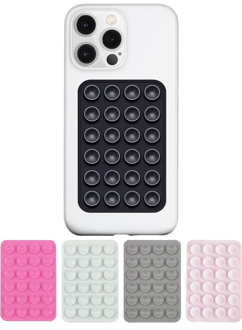 ZedAura Silicone Suction Phone Case Mount, Non Slip Sticky Grip, Silicon Adhesive Suction Cup Mount, Strong Grip Holder for Selfies and Videos, Non Slip, Sticky Phone Grip, Silicon Adhesive, Suction Cup Mount, Strong Grip Holder, 5 Pack - Image 1